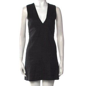 POSSE Linen V-neck mini dress